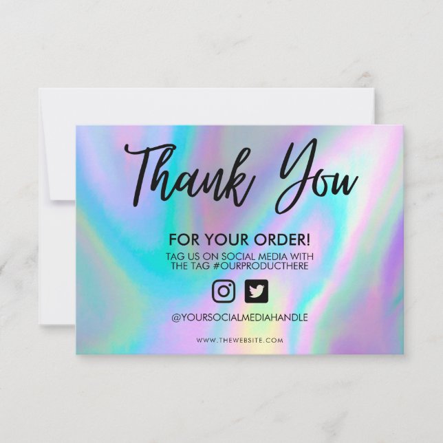 Holographic Color Shift Vielen Dank, dass Sie Medi (Vorderseite)