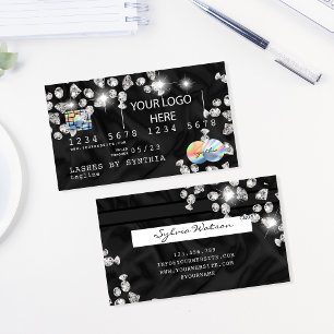 Holographic Credit Card Styling Diamonds add logo Visitenkarte