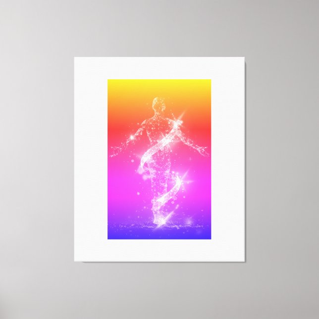 Holographic Energy Dancer Leinwanddruck (Vorderseite)