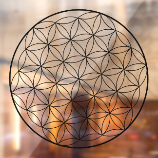 Holographic Flower of Life Sacred Geometry Fensteraufkleber