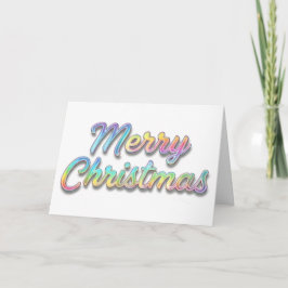 Holographic Foil Script Merry Christmas Feiertagskarte
