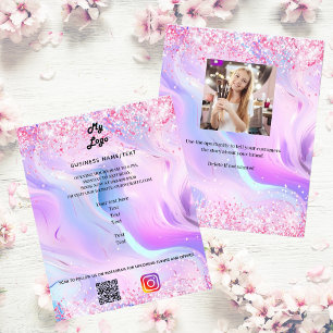 Holographic Foto qr code instagramm business logo