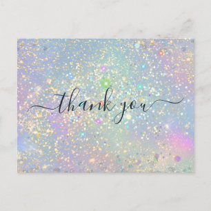Holographic Glam Glitzer Elegant Sparkle Vielen Da Postkarte