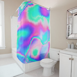 Holographic Glitch Duschvorhang