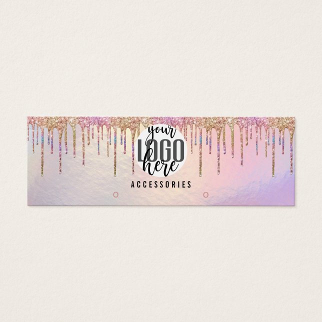 Holographic Glitzer Tropfen Hoop Oop Logoaufzeichn (Vorderseite)