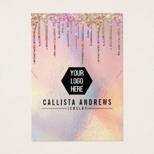 Holographic Glitzer Tropfen Logo-Bildschirm
