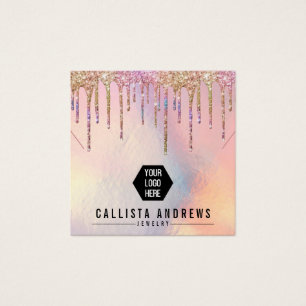 Holographic Glitzer Tropfens Logo-Bildschirm