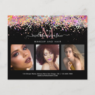 Holographic Glitzern Makeup Artist Foto Black Flye Flyer