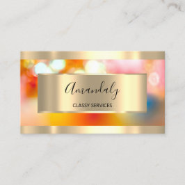 Holographic Gold Beruflich Makeup Influencer Visitenkarte