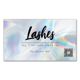 Holographic Lashes Eyelash Extensions Make-up Magnetische Visitenkarte