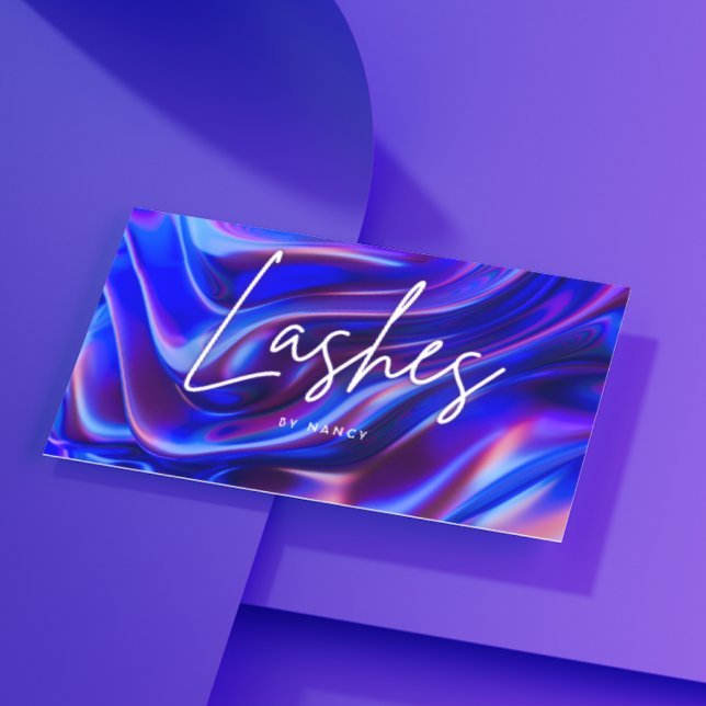 Holographic Lashes Makeup Artist Beauty Salon Visitenkarte (Von Creator hochgeladen)