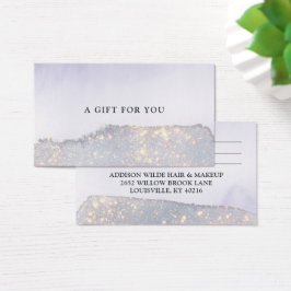 Holographic Lila Glitzer Luxury Glam Gift Card