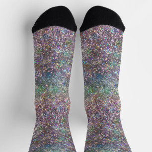 Holographic Luxury Rainbow Glitzer Socks Socken