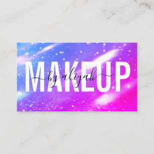 Holographic Makeup Artist Typografy Bold Visitenkarte