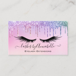 Holographic Makeup EyeLashes Sparkle Glitzer Tropf Visitenkarte