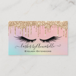 Holographic Makeup EyeLashes Sparkle Glitzer Tropf Visitenkarte