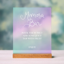 Holographic Mimosa Bar Acrylschild