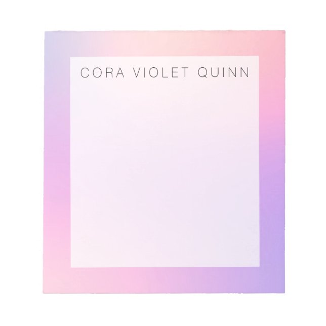 Holographic Ombre Notepad Notizblock (Vorderseite)