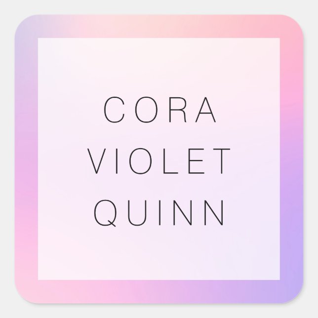 Holographic Ombre Square Sticker (Vorderseite)