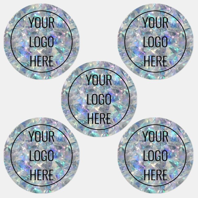 Holographic Opal Stone Background Etiketten (Gruppe)