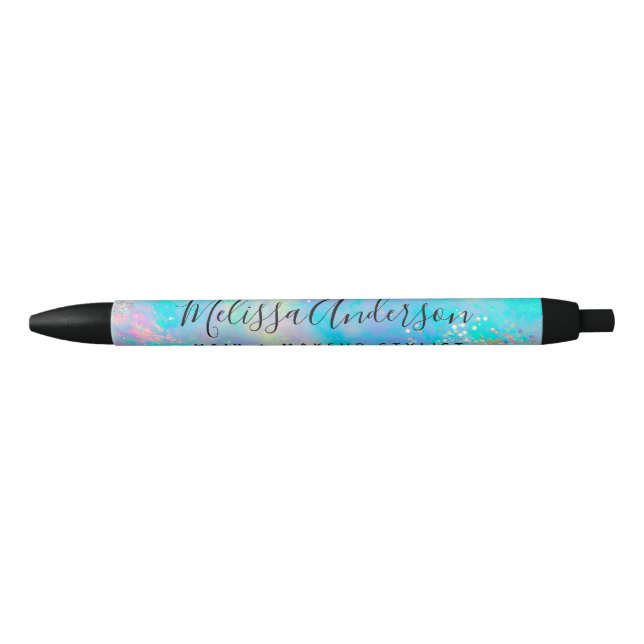 Holographic Opal Stone Glitzer Kugelschreiber (Vorderseite)