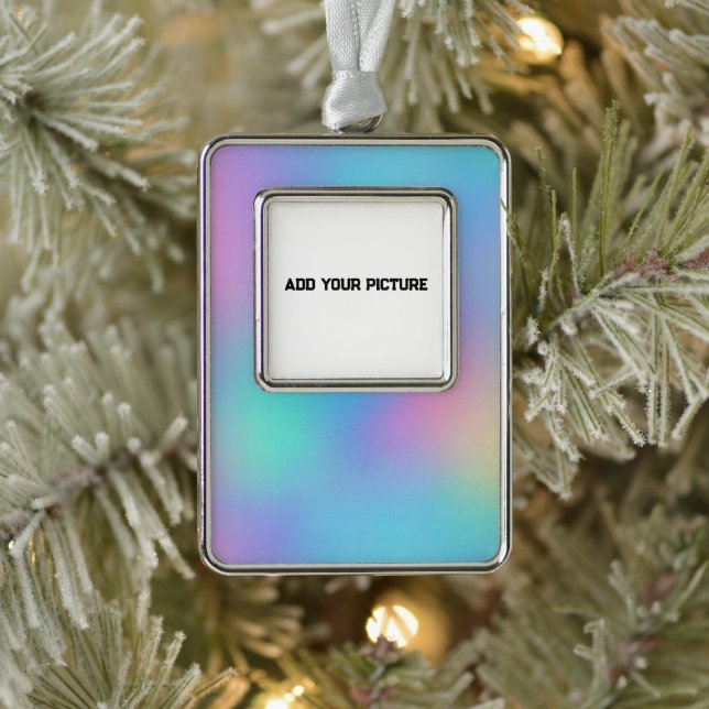 Holographic Pastel Dream Rahmen-Ornament Silber (Baum)