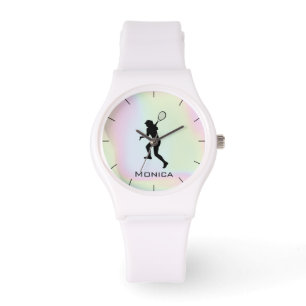 Holographic Personalisiert Tennis Girl Name Player Armbanduhr