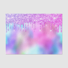 Holographic Pink Glitzer Tropfens Bridal Sweet16. Seidenpapier