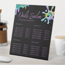 Holographic Polish Splash Tropfen Nails Black