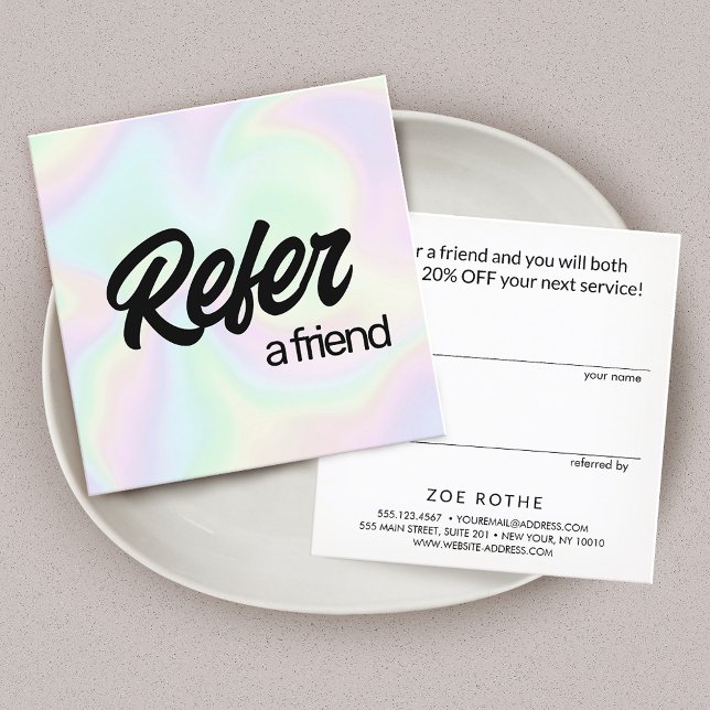 Holographic Refer a Friend Reference Card Empfehlungskarte (Von Creator hochgeladen)