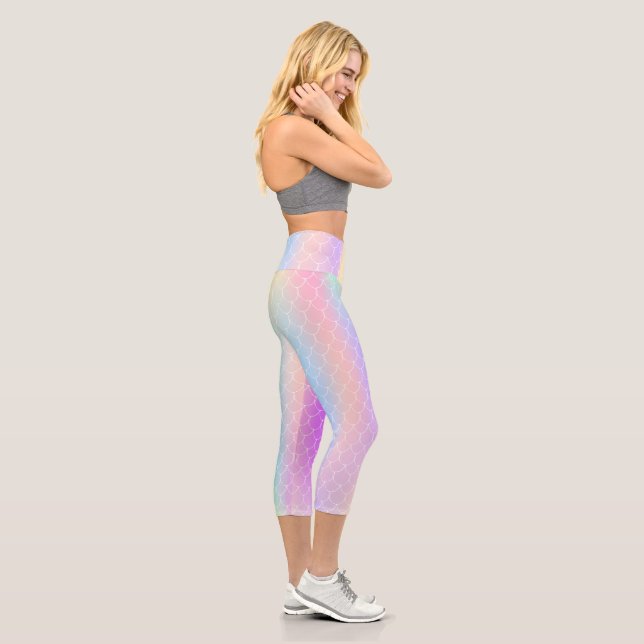 holographic siren with gradient scales capri leggings (Rechts)