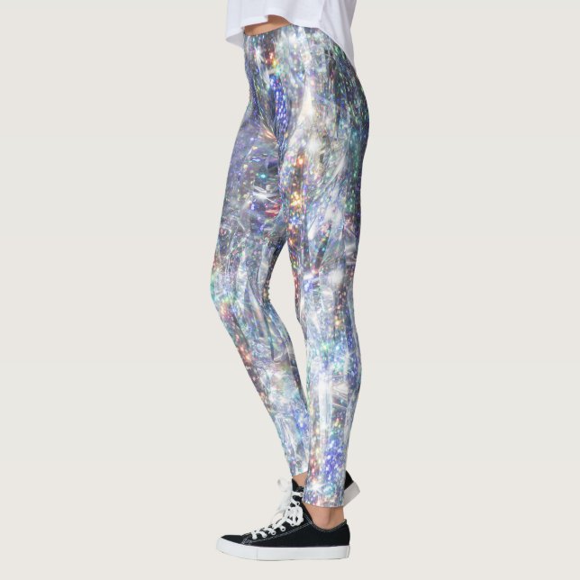Holographic Sparkle Glitzer Leggings (Links)