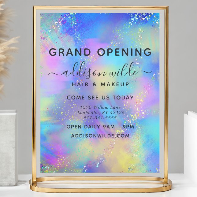 Holographic Sparkle Opal Iridescent Business Flyer (Von Creator hochgeladen)