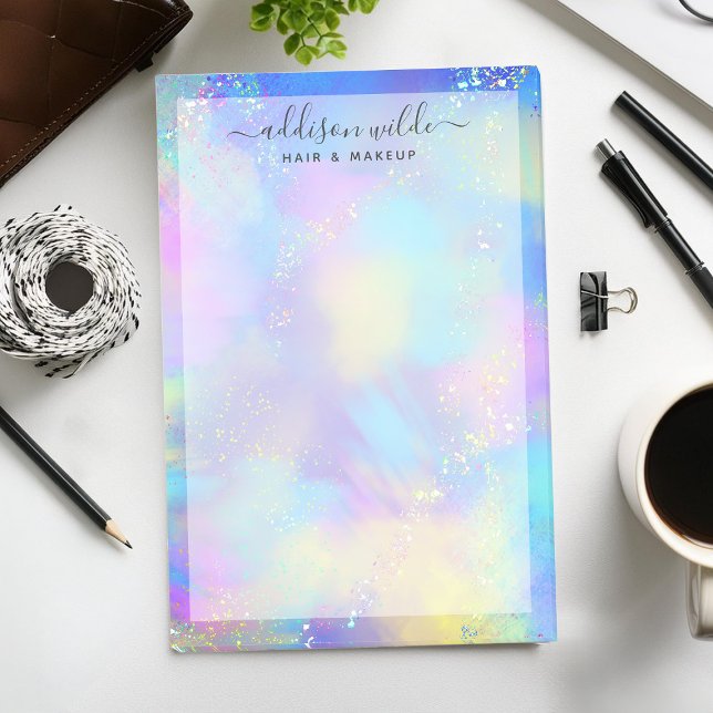 Holographic Sparkle Opal Iridescent Business Post-it Klebezettel (Von Creator hochgeladen)