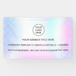 Holographic Sparkle Opal Iridescent-Geschäftszeich Banner