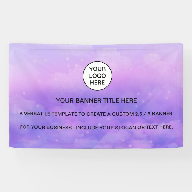 Holographic Sparkle Opal Iridescent-Geschäftszeich Banner (Horizontal)