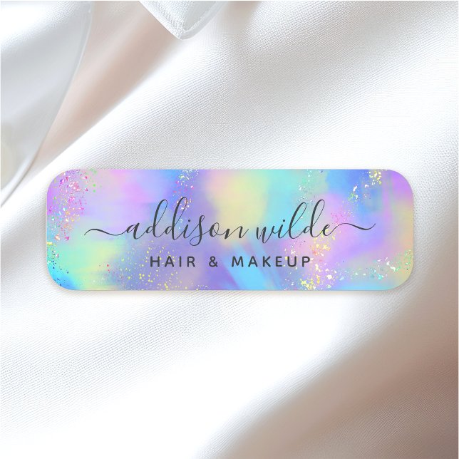 Holographic Sparkle Opal Iridescent Namensschild (Von Creator hochgeladen)
