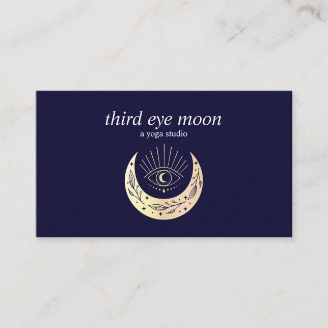 Holographic Third EYE Moon Yoga Spiritual Coach Visitenkarte (Vorderseite)