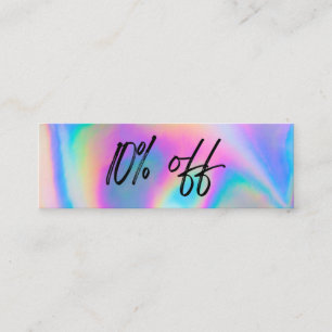 Holographic Trendy Salon Danke Business Card Mini Visitenkarte