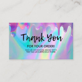 Holographic Tropfen Salon Danke Business Card Visitenkarte