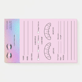 Holographic Wimpern-Klienten-Formular Post-it Klebezettel