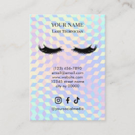 Holographic Wimpern-Klienten-Formular Visitenkarte