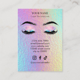 Holographic Wimpern-Klienten-Formular Visitenkarte