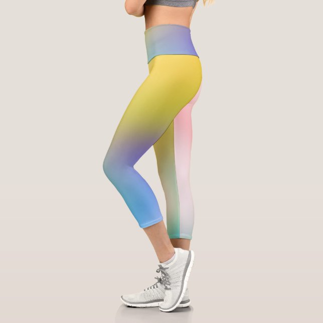 Holographische Abstrakte Capri-Leggings Capri Leggings (Links)