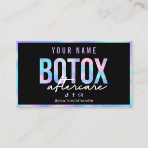 Holographische Botox Aftercare-Karte Visitenkarte