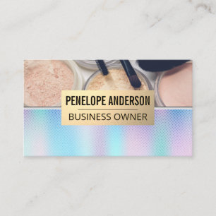 Holographische Gradient   Makeup Palette und Pinse Visitenkarte