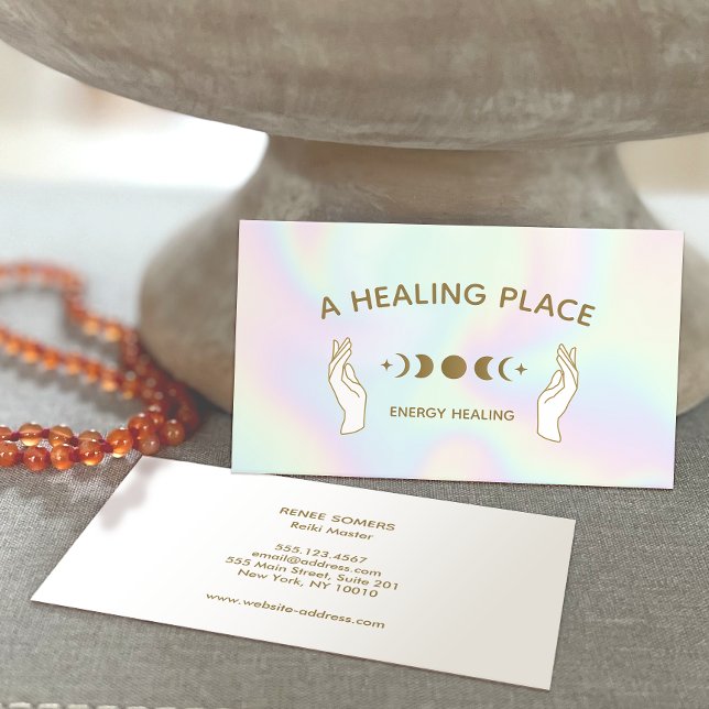 Holographische Handphasen für den Energieheiler Visitenkarte (Von Creator hochgeladen)