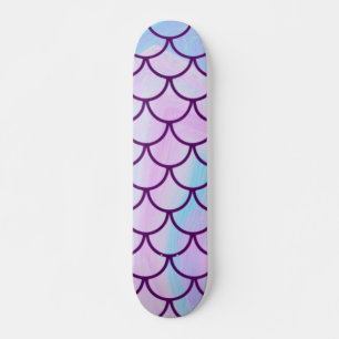 Holographische Iridescent Mermaid Scales Girly Pin Skateboard