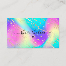 Holographische Iridescent Opal Gemstone Referenzka Empfehlungskarte