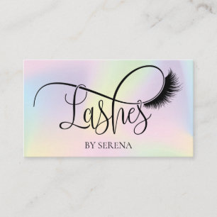 Holographische Lashes Schönheit Makeup Artist Holo Visitenkarte